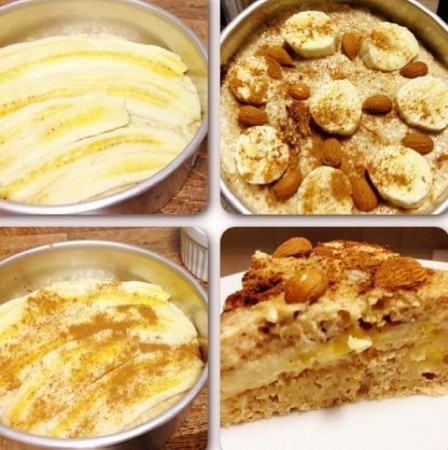 Torta de Banana Light e Protéica